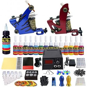 FEER Kit de Tatouage Complet pour débutant Machines Ensemble dencre Noire Alimentation doutils dart corporel Maquillage Pe