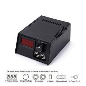 FEER Kit de Tatouage Complet pour débutant Machines Ensemble dencre Noire Alimentation doutils dart corporel Maquillage Pe