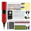 SJYDQ Kit de Tatouage sans Fil, Ensemble de stylos de Tatouage Professionnels avec Cartouche de pigments dencre, Kit daigui