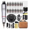 HOUKAI Kit de Tatouage Machine de Tatouage Alimentation Rotary Stylo avec Cartouches Aiguilles MAQUAUX PERMANENTS for Tatoo T