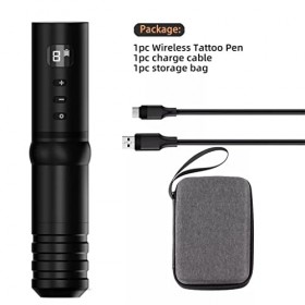 HOUKAI Machine à Stylo de Tatouage sans Fil 1650mAh Alimentation de Batterie au Lithium LED Digital for lart corporel