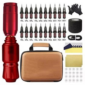 HOUKAI Machine de Tatouage de fusée Professionnelle Ensemble de Machines à Moteur de Tatouage sans Fil dalimentation Profess