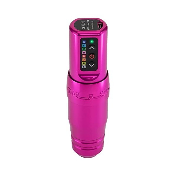 Microbeau - Machine à tatouer sans fil Flux S avec 1 PowerBolt – Rose Bubblegum – Stylo de machine à tatouer sans fil pour mi