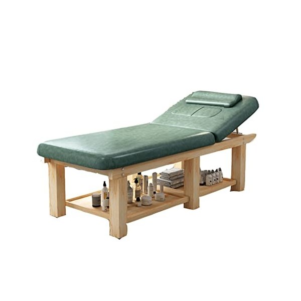 ZYHHDP Table de Massothérapie, Chaise de Table de Spa avec Étagère de Rangement Confortable pour Appui-tête, pour Spa Salon C