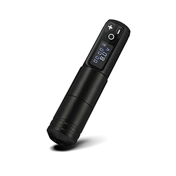 FEER Batterie de Stylo à Tatouage sans Fil 1800mAh avec Puissance Portable Puissant Moteur sans Noyau numérique LED Affichage