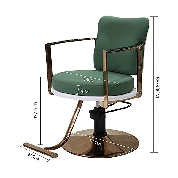 Salon Recliner Lifting and Rotating Beauty Chair Stainless Steel armrests Highly Elastic Foam Cushion/Waterproof Tattoo Chair