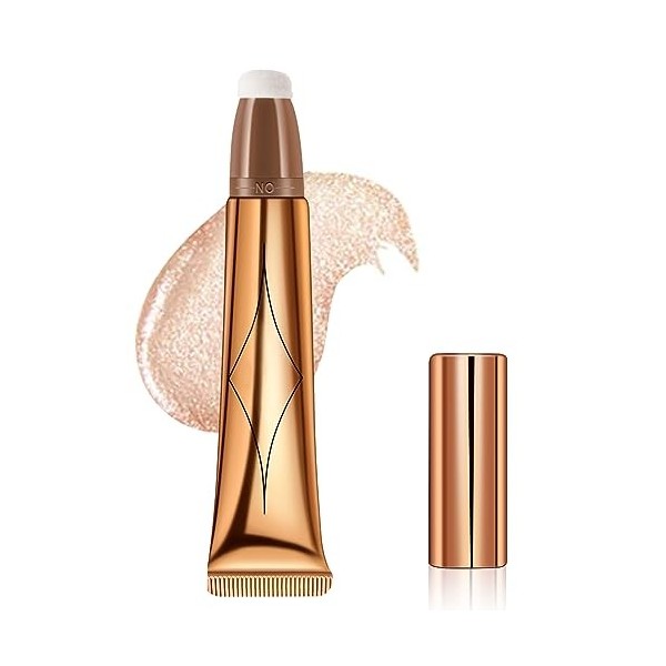 Volumoon Liquid Contour Beauty Stick avec Applicateur, Highlighter & Blush & Contour Beauty Wand, Face Blusher Contour Stick,