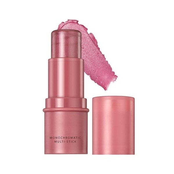 Highlighter Blush Stick 01 HARICOT ROUGE - Maquillage Blush Stick | Cream Blush Contour Highlighter Makeup Stick Waterproo