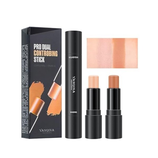 Lovelycat Highlighter stick Contouring stick Concealer contou Dual 2 en 1 maquillage Concealer Contour Cream set maquillage c