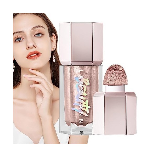 maquillage Highlight | Maquillage éclat naturel longue durée pour le visage - Smooth Glitter & Light Liquid Highlighter, Wate