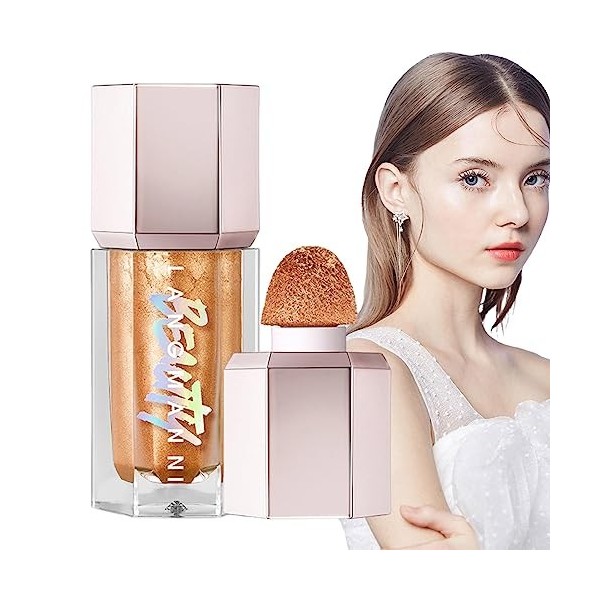 maquillage Highlight | Maquillage éclat naturel longue durée pour le visage - Smooth Glitter & Light Liquid Highlighter, Wate