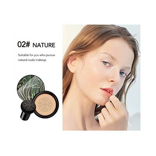 Fond De Teint À Coussin Dair - Fond De Teint Crème CC À Coussin Dair En Tête De Champignon - Maquillage Nu Naturel Longue D