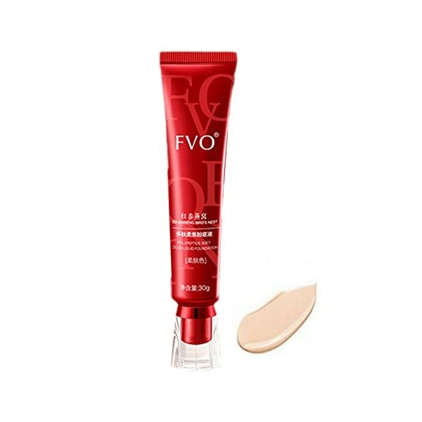 Red Ginseng Birds Nest Polypeptide Nourrissant pour la peau Sans Fond de teint liquide Correcteur Q8U8 Huile M Imperméable