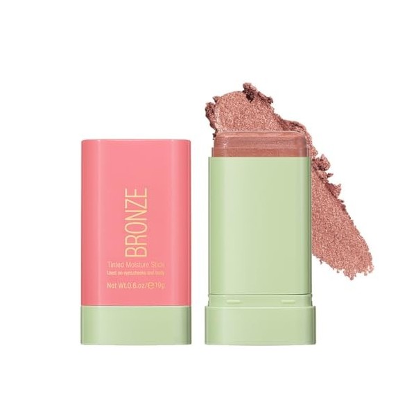 Ofanyia Cream Blush Stick, Unique Roating Design Multi-Use Blush Stick for Lip and Cheek Tint, Lightweight Easy to Blend Natu