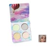 KIOGYEK Highlighter Illuminateur Palette, Highlighter Maquillage Poudre Bronzer, 4 Couleurs Highlights Pigmentées La Mise en 