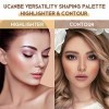 UCANBE Bronzer Highlighter Poudre 8 Couleurs, Palette de Maquillage Finition Soyeuse Longue Durée pour Le Visage, Professionn