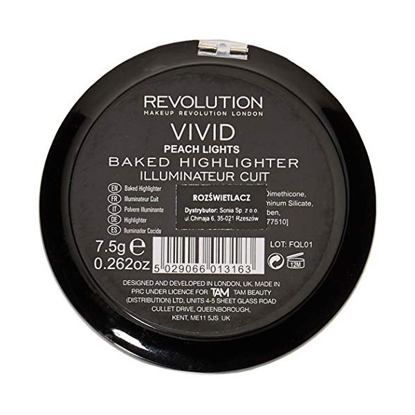 Makeup Revolution - Poudre pour le Visage surbrillance - Vivid Baked Highlighter - Pèche