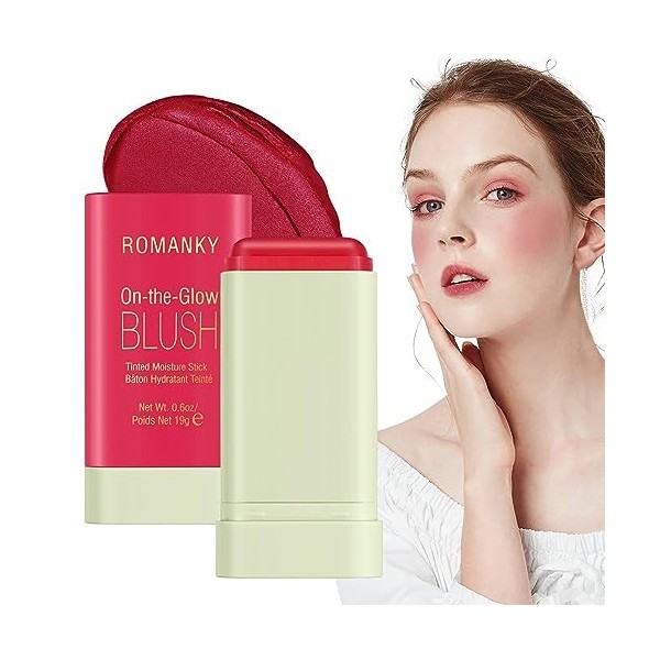 pour pixi blush barra, blush stick, blush crème, blush pour joues, fard à joues de maquillage pour le visage, miroitement dél
