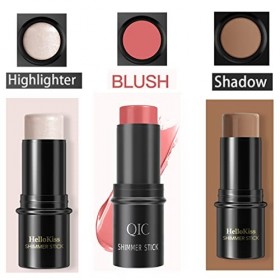 KTouler 3 couleurs de contour, surligneur de contour, bâton de maquillage, rouge à la crème, blush, bronzer, ombre à éclairci