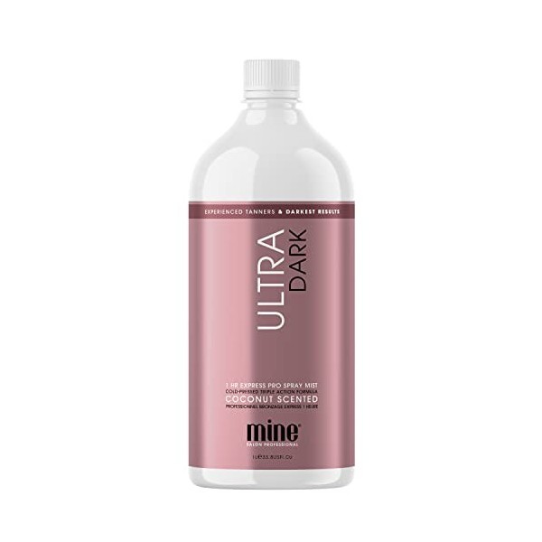 Minetan Ultra Dark bronzage professionnel en spray - brun extrêmement foncé, finition peau brillante, 1l