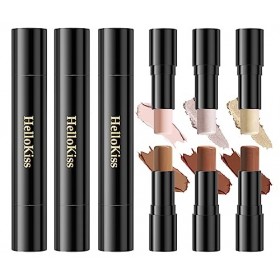 Contouring Maquillage 3 Pièce Bronzer Maquillage 2 en 1 Highlighter Stick Concealer Contouring Stick Bronzer Stick Contouring