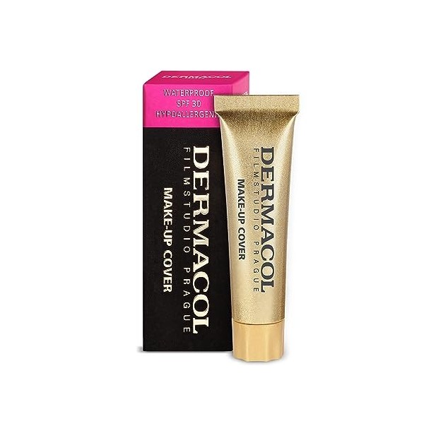 Dermacol-Mini Fond de teint à couverture complète 13g, Fond de teint liquide mat SPF30, Fond de teint imperméable pour peaux 