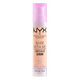 NYX Professional Makeup Anti-Cernes Sérum Correcteur Bare With Me, Fini Naturel, Couvrance Moyenne, Teinte : Medium Vanilla 