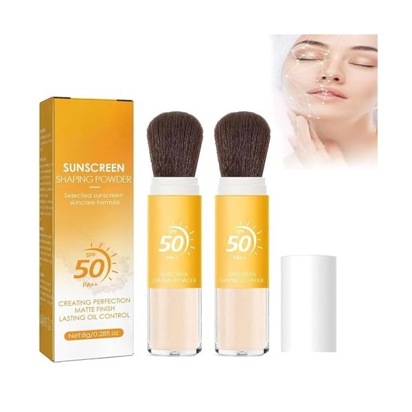 PICKX SPF50 + poudre en poudre pour ruban lisse poudre de maquillage SPF 50 huile contrôlée mat naturel longue durée légère e