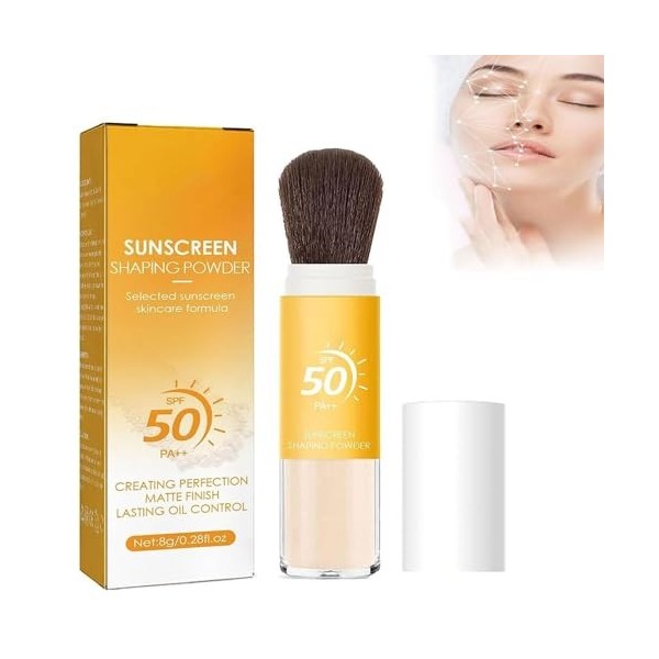 PICKX SPF50 + poudre en poudre pour ruban lisse poudre de maquillage SPF 50 huile contrôlée mat naturel longue durée légère e