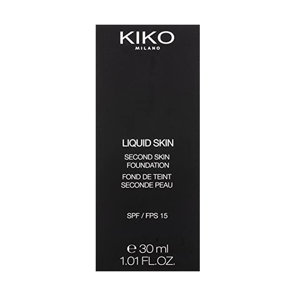 KIKO Milano Liquid Skin Second Skin Foundation 01 | Fond de Teint Fluide Effet Seconde Peau