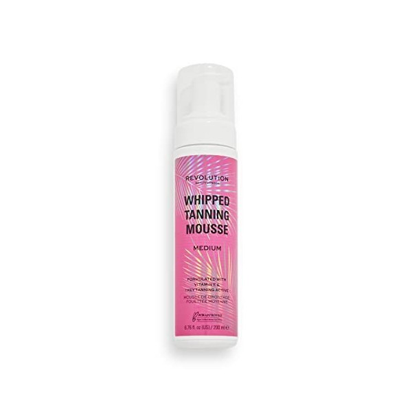 Makeup Revolution, Whipped Tanning Mousse, Mousse de Bronzage, Light/Medium, 200ml