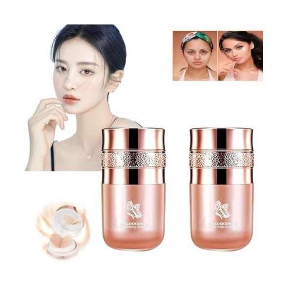 Butterfly Cushion BB Cream, Moisturizing Concealer Makeup Base Primer BB Liquid Foundation, Effectively Cover Skin Imperfecti