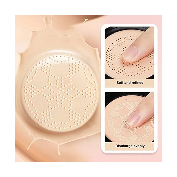 Zynewa Champignon TêTe Air Cushion Cc CrèMe, Anti-Cernes Hydratants, Base De Maquillage Longue DuréE Maquillage Base De Maqui