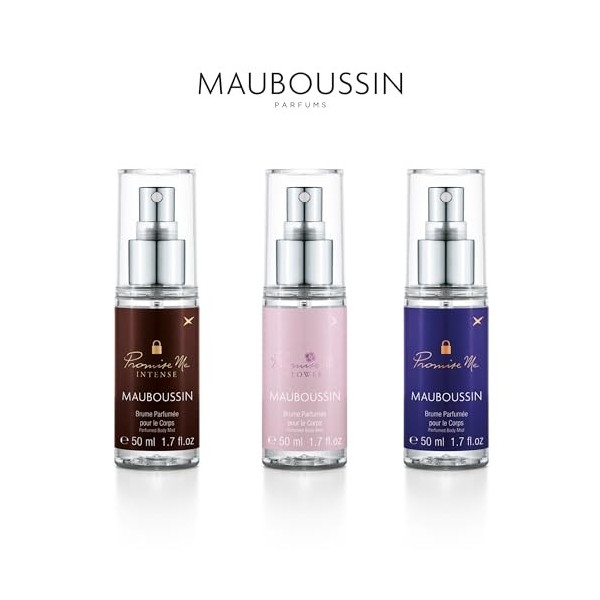 Mauboussin - Coffret Body Mist Promise Me : Brume Promise Me 50ml, Brume Promise Me Flower 50ml & Brume Promise Me Intense 50