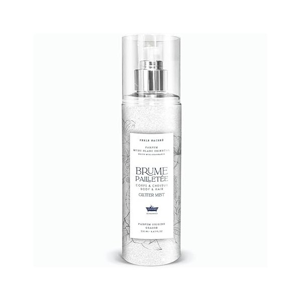 Brume Pailletée musc blanc 250ml - Perle Nacrée - Les Petits Bains de Provence