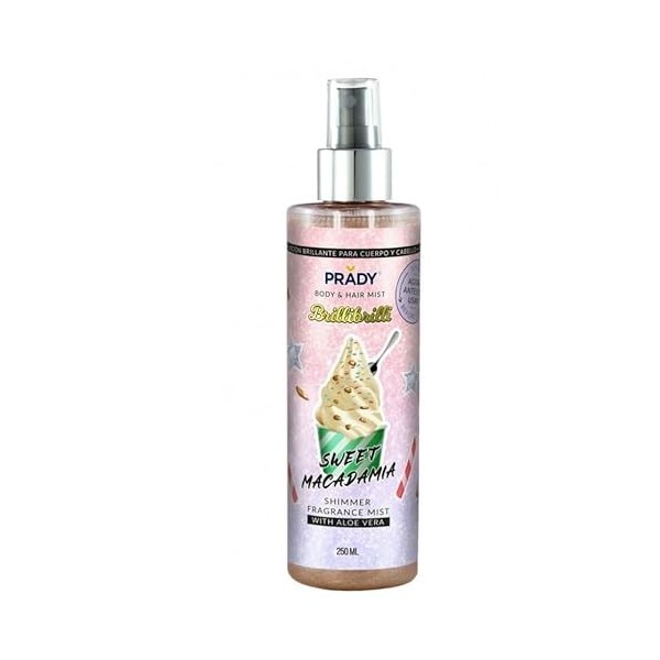 Brume parfumée scintillante corps et cheveux Macadamia