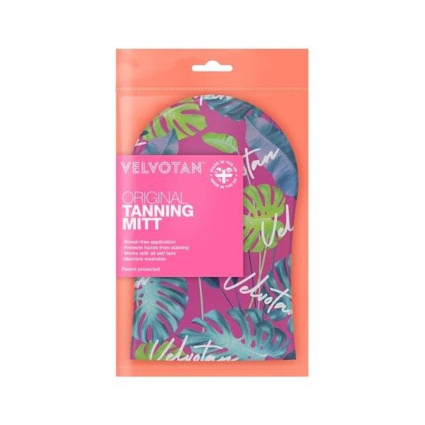 Velvotan Flamingo – Gant de bronzage Velvotan – Applicateur autobronzant – Résistant à la lotion – Réutilisable – Application