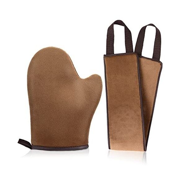 Sibba Lot de 2 Applicateurs de Gants autobronzants Mini Gants Applicateur de Lotion Back pour le dos Fonctionne avec des Gant