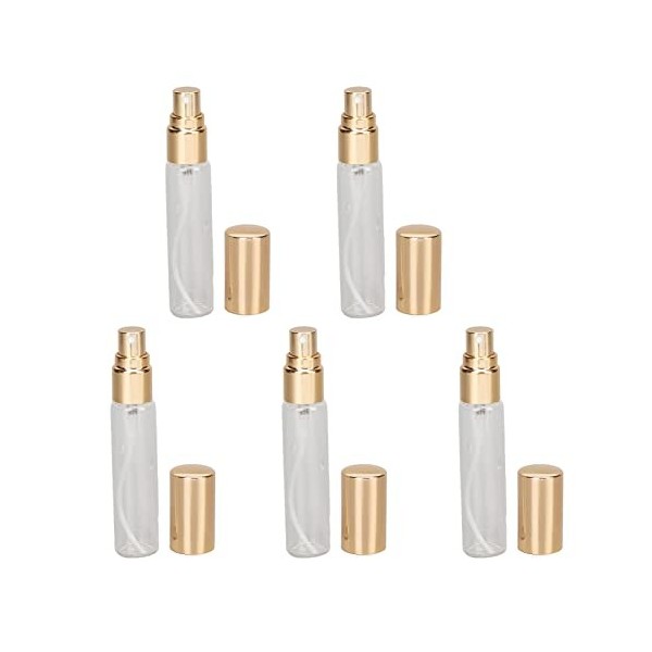 Serlium Mini Vaporisateur Atomiseur 5 Pièces Verre Vaporisateur De Parfum Presse Sur étanche Portable Rechargeable Bouteille 