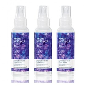 Avon Senses Lot de 3 flacons de brume apaisante pour le corps Lavande 100 ml