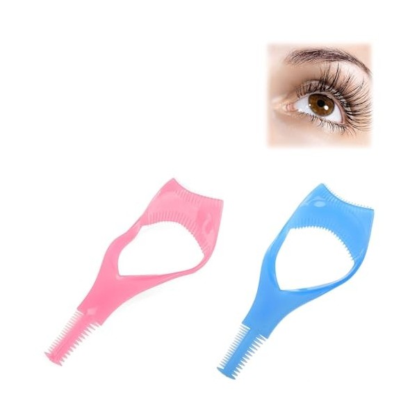 Outil de Brosse à Cils, 3 en 1 Outil de Maquillage, Outils de Maquillage pour Cils, Peignes à Cils, Mascara Bouclier Maquilla