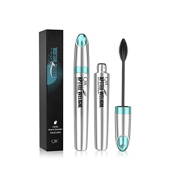 2 en 1 mascara eye-liner liquide mascara en fibre de soie mascara imperméable 4d double tête eye-liner stylo doux cheveux ric