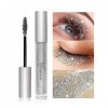 Glitter Mascara Shiny Diamond Mascara Waterproof Long Lasting Thickening Lengthening Lash Makeup for Party Wedding