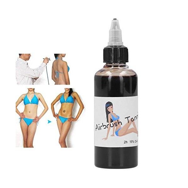 Liquide de bronzage pour la peau, bronzage rapide rafraîchissant, liquide autobronzant portable soleil, pratique pour le visa