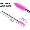 Uplife Brosses à cils jetables pour mascara, cils et sourcils, kit doutils de maquillage | 50–300 pièces | Noir rose rose 5