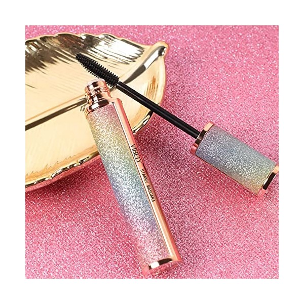 Starry Sky Mascara Black 4D Silk Fiber Lash Mascara Waterproof Long Lasting Thickening Lengthening Curling Lash Makeup