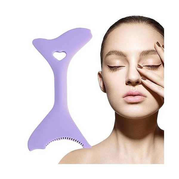 Outil deye-liner en silicone | Pochoirs Eyeliner légers portables | Bouclier de mascara pour débutants, pochoirs à sourcils 