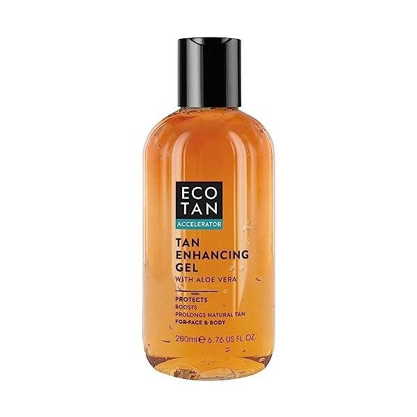 EcoTan Accelerator, Gel de Bronzage Visage et Corps, Optimise le Bronzage Naturel, Pour le Bronzage Extérieur et Intérieur, P