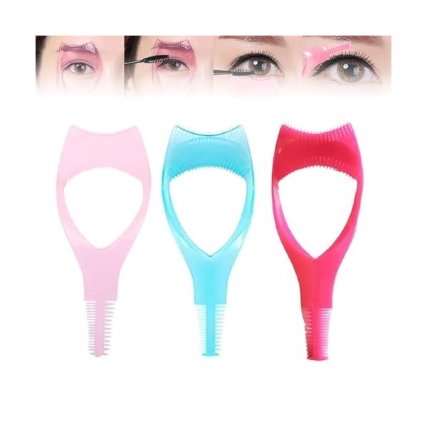 Protection dapplicateur de bouclier de mascara – Outils de cils 3 en 1 Protection dapplicateur de bouclier de mascara,outil