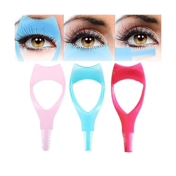 Mascara Shield Applicateur de protection, outil 3 en 1 pour application de cils, outil de maquillage 3 en 1 pour débutant, ou